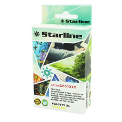 Immagine di Starline - Cartuccia ink - per Canon - Giallo - CLI-551BK Y - 9,8ml [JNCA551Y]