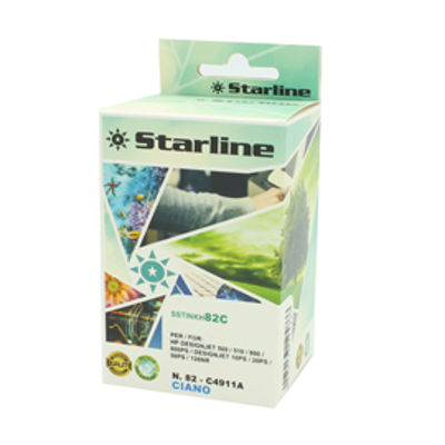 Immagine di Starline Cartuccia ink per Hp N.82 Ciano 69ML [JRHP82C]