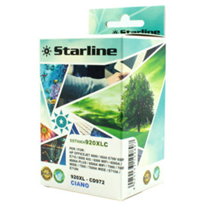 Immagine di Starline - Cartuccia - ink Ciano per print c/Hp n. 920 e 920xl con chip [JNHP920C]