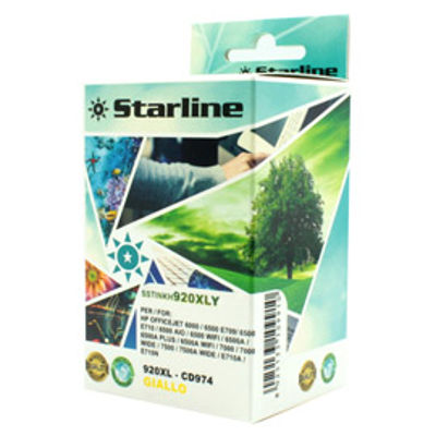 Immagine di Starline - Cartuccia - ink Giallo per print c/Hp n. 920 e 920xl con chip [JNHP920Y]