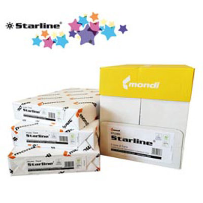 Immagine di Carta bianca Starline - A4 - 80 gr - bianco - Starline - risma 500 fogli - mini pallet da 50 risme - per consegne drop [STL2003 minipallet]