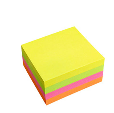 Immagine di CUBO BIGLIETTI ADESIVI ASSORT.NEON 75X75mm 320fg 70gr Starline [STL2526]