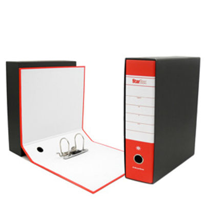 Immagine di REGISTRATORE STARBOX ROSSO DORSO 8CM F.TO COMMERCIALE Starline [0201935.RO]