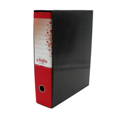 Immagine di REGISTRATORE STARLINE KingBox dorso 8cm F.to protocollo - colore ROSSO [RXP8RO]