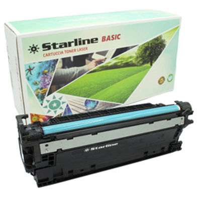 Immagine di Toner Nero Compatibile Starline BASIC per HP Color LaserJet CP3525 per 5000pag [TNHP250B]