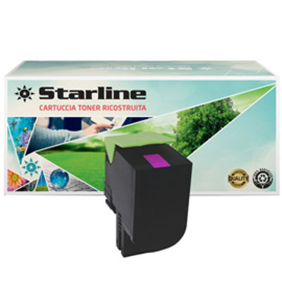 Immagine di Starline - Toner Ricostruito - per Lexmark - Magenta - 80C2HM0 - 3.000 pag [CX410M-HY-STA]