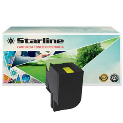 Immagine di Starline - Toner Ricostruito - per Lexmark - Giallo - 80C2HY0 - 3.000 pag [CX410Y-HY-STA]