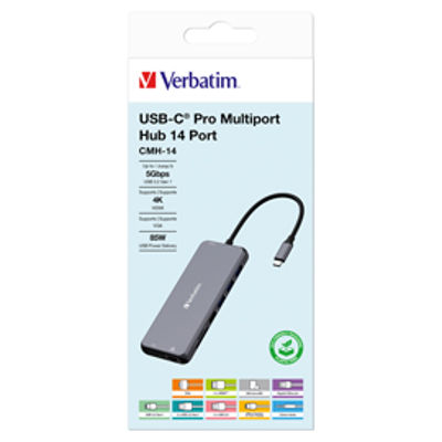 Immagine di Verbatim USB-C Pro Multiport Hub 14 Port CMH-14 [32154]