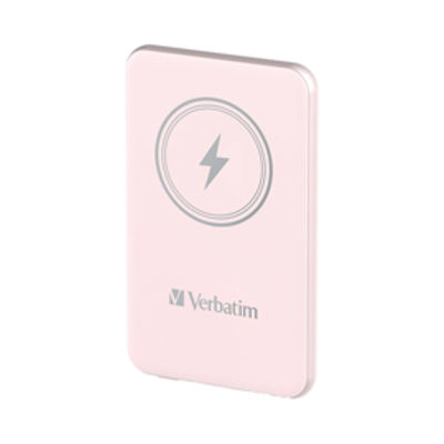 Immagine di Power Bank Wireless Magnetico 5000 mAh Rosa_ Verbatim [32243]