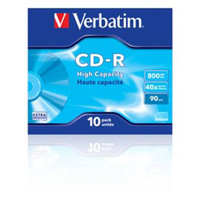 Immagine di Verbatim - Scatola 10 CD-R Data Life Jewel Case serigrafato - 1X-40X - 43428 - 800MB [43428]