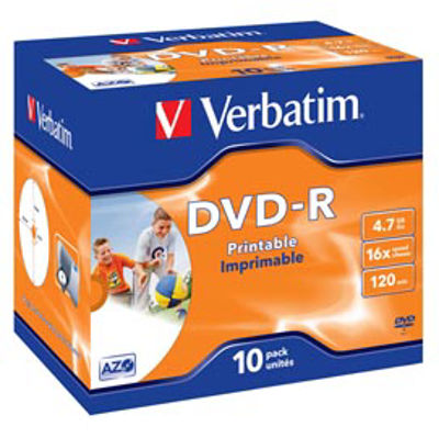 Immagine di DVD-R Jewel Case 4,7GB Verbatim [43521]