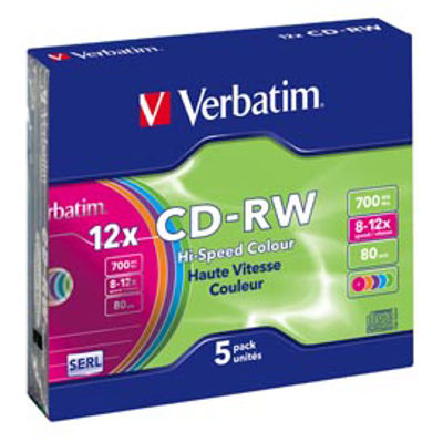 Immagine di conf.5 CD-RW 700 Mb Jewel case [43167]